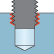 Deep hole with short thread